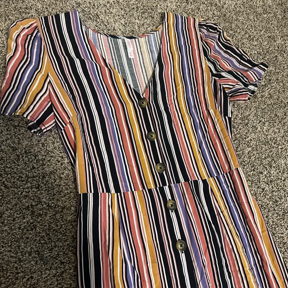 Multicolor Striped Jumpsuit - Picture 4 of 7